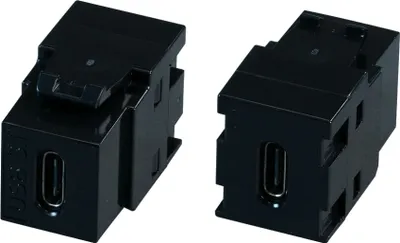 Immagine prodotto di EFB Keystone Einbauadapter USB3.1,C-C Buchse 10Gbit/s schw
