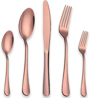 Produktbild von Set Besteck 30-teiliges Komplett aus Edelstahl Roségold