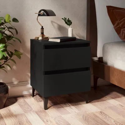 Produktbild von Maison Exclusive - Nachttische 2 Stk. Schwarz 40x35x50 cm Holzwerkstoff