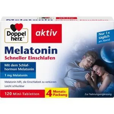 Produktbild von DOPPELHERZ Melatonin Tabletten 120 St.