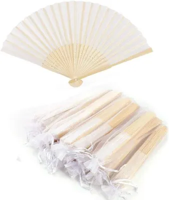 Produktbild von Famanu Handfächer für Hochzeiten - 10 Stück aus Holz