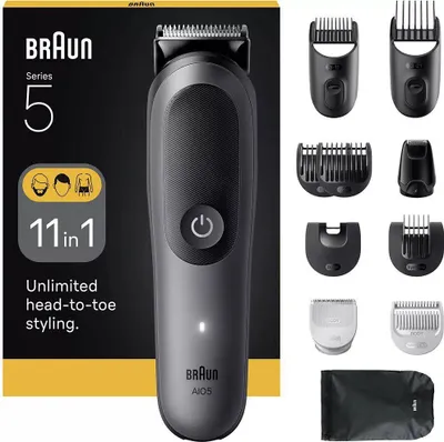 Produktbild von Braun AIO5560 Grau Gesicht/Haar/Körper-Trimmer