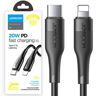 Zdjęcie produktu dla Joyroom Kabel Do Szybkiego Ładowania Usb - Lightning Power Delivery 2,4 A 20 W 1,2 M Czarny (S-1224M3)
