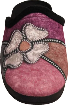 Produktbild von Sleepers Damen Kimberly Blumen Hausschuhe DF1430 (38 EU) (Schwarz/Violett/Blau/Silber)