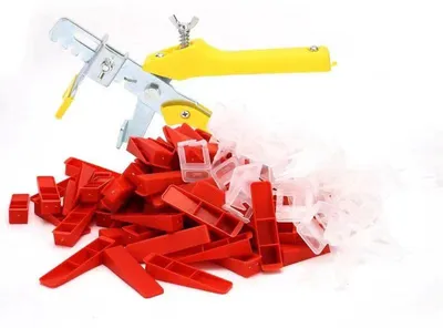 Immagine prodotto di Sistema di livellamento da 2 mm, 300 distanziatori, 100 cunei e pinze