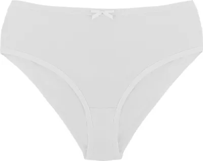 Produktbild von 3 Pack Damen Bikinislips Unterhosen Weiß L Baumwolle Schlüpfer K-47