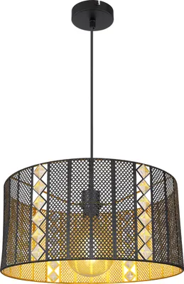 Produktbild von Globo Lighting Hängeleuchte Metall schwarz matt, 1x E27