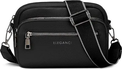 Produktbild von Eleganci® Bumbag Damen – Telefontasche, Heuptasche, Crossbody – Festivaltas mit verstellbarem Riemen – Schwarz