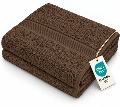 Immagine prodotto di Asciugamano da doccia in spugna 500 g/m² 70 x 140 cm marrone cioccolato