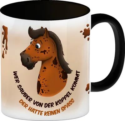 Produktbild von Wer sauber von der Koppel kommt, der hatte keinen Spaß Kaffeebecher