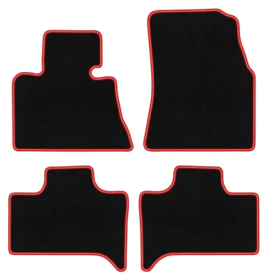 Immagine prodotto di Tappetini in moquette per BMW X5 E53 1999-2006 (2WD) – set 4 pezzi, nero/rosso, su misura – Wielganizator CARLUX