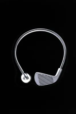 Produktbild von Luxus Schlüsselanhänger Golf Design Metall mattiert Sompex 39227