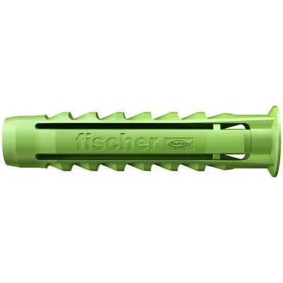 Produktbild von Fischer 524827, Spreizdübel, Autoklaven-Porenbeton, Mauerziegel, Beton, Gipsblock, Nylon, Grün, 1,2 cm, 60 mm
