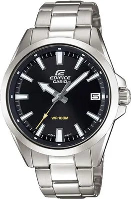 Image de Casio Edifice Montre analogique en acier inoxydable pour hommes argentée EFV-100D-1AVUEF