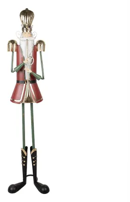 Produktbild von Clayre & Eef Weihnachtsdekorationsfigur Nussknacker 39x39x174 cm Rot Metall