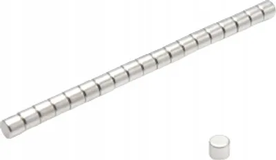 Immagine prodotto di Magnete al neodimio cilindrico MW 3,5x3 mm N38 100 pz