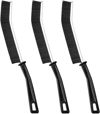 Produktbild von Fugenbürste - 3 Stück - 23 cm - Fugenreinigungsbürste mit Griff - Reinigungsbürste für Bad, Küche, Fliesen und Fenster