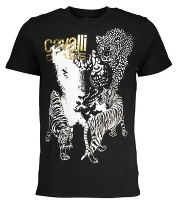 Produktbild von Cavalli Class Kurzarmhemd für Männer Elfe schwarz XL