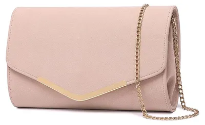 Image de Miss Lulu, pochette élégante pour femmes, couleur rose, idéale pour les soirées, les mariages ou en tant que pochette