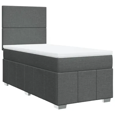 Immagine prodotto di vidaXL Letto a molle con materasso grigio scuro 80x200 cm in tessuto