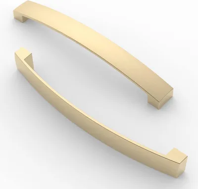 Produktbild von 10 Stück Möbelgriffe, Bohrlochabstand 160 mm Stangengriff, Schrankbogen-Ziehgriff, für Küchenschranktür, Schlafzimmer, Kommode, Badezimmer, Messing