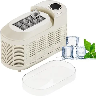 Obrázek produktu pro Mini výrobník ledových kostek 120 W – dva provozní režimy (duté/plné), 8 kostek ledu za 10–15 minut, 40 dB