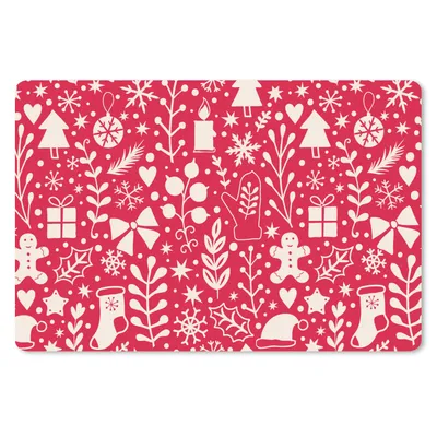 Produktbild von MuchoWow® Mauspad Mousepad Muster - Weihnachten - Winter - Fest 27x18 cm - Mousepads - Maus Mat - Pad - Mausunterlage - Büroartikel - Desk Matten