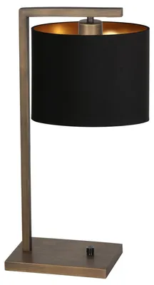 Produktbild von Tischlampe - bronze - Stang - leinen metall - nachttischlampe - E27 - 4901BR - Steinhauer
