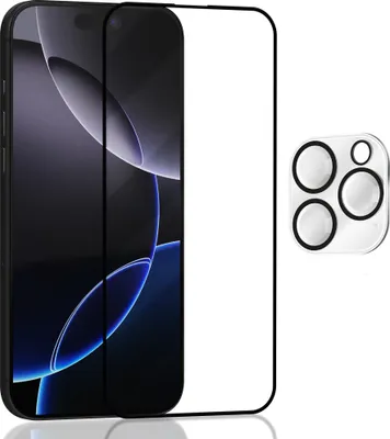 Produktbild von 1-Pack Displayschutzfolie & 1-Pack Objektivschutz fur Iphone 16 Pro aus 9H gehärtetem Glas