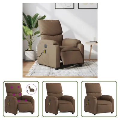 Immagine prodotto di The Living Store Sedia massaggiante elettrica in tessuto marrone
