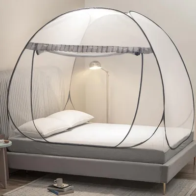Obrázek produktu pro Pop-up moskytiéra do postele - 190 x 100 cm, skládací stan pro použití v interiéru i exteriéru