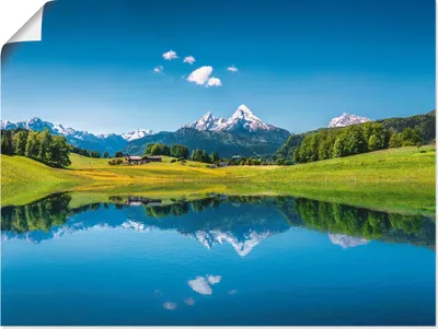 Produktbild von ARTland Poster Landschaft in den Alpen Größe: 80x60 cm