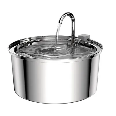 Produktbild von Katzen-Trinknäpfe, Trinkbrunnen für Katzen 3,2 L Katzenbrunnen aus Edelstahl, Katzentrinkbrunnen Wasserfall für Katze Kleinhunde, Wasserhahn-Design