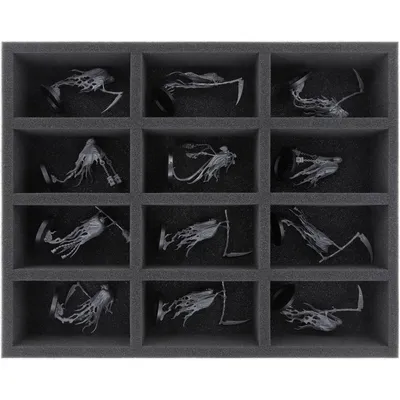 Image de Insert en mousse de 55 mm pour figurines Warhammer – 12 compartiments