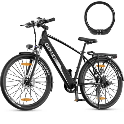 Produktbild von Qekud 27.5'' E-Bike, Elektrofahrrad Trekkingrad e-City Citybike Fahrrad mit 36V 13 Ah Batterie für große Reichweite