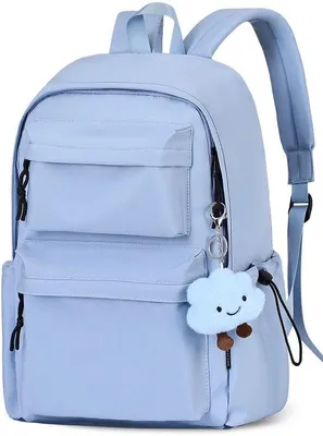 Obrázek produktu pro Batoh pro ženy a dívky, s přihrádkou na 15,6palcový notebook, modrý, lehký, voděodolný, s velkou kapacitou, s přihrádkou s ochranou proti krádeži