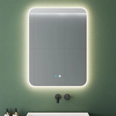 Produktbild von Mai & Mai Wandspiegel Badezimmer Spiegel LED 60x80cm LED Bad-Spiegel mit Touchschalter, Beschlagfrei durch Antifog-Schicht LED-Spiegel 03