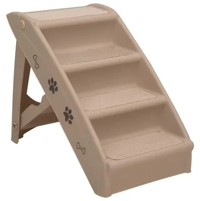 Produktbild von vidaXL Hundetreppe Klappbar Braun 62x40x49,5 cm