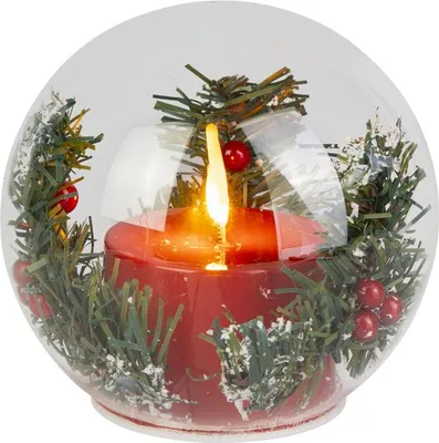 Obrázok produktu pre LED sviečka v guli - sklo - cca 12x11 cm