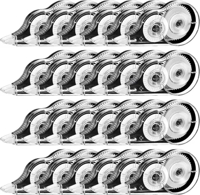 Produktbild von Korrekturroller Set 24 Stück, 5 mm x 12 m, Schwarze Korrektur mit Schutzkappe, für Büro
