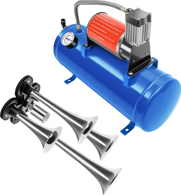 Image de Compresseur d'air, pression maximale de 150 PSI, conception sans huile, bleu