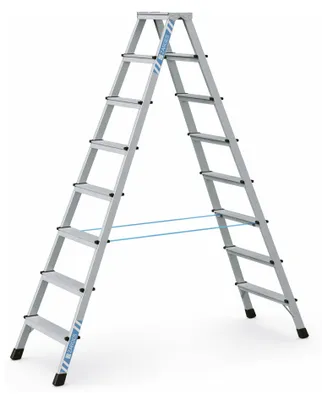 Produktbild von Zarges genietete Stehleiter eloxiert XLstep B 2x8 Stufen