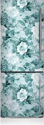 Produktbild von Magnete Küche Kühlschrank Kühlschrankmagnete 60x205 cm - Blaue Blumen.