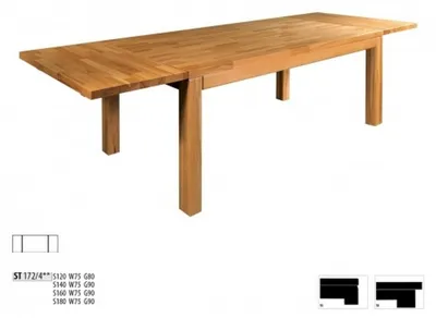 Produktbild von Esstisch Holz Tische Wohn Ess Zimmer Tisch Massivholz 180x90cm Esstische Massiv