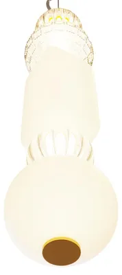 Immagine prodotto di Lampadario a sospensione LED COLLAR in ottone dorato, 35 W, luce bianca calda, 1600 lm, vetro, dimensioni: 219,5 x 14,7 x 185,3 cm, IP20, Maytoni
