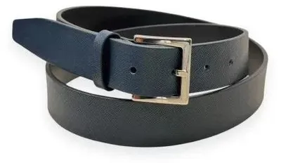 Image de Ceintures pour homme Orciani, modèle U07295, en cuir saffiano bleu