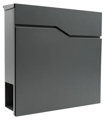 Produktbild von Briefkasten Wandbriefkasten mit Zeitungsfach Postkasten Stahl anthrazit 7016