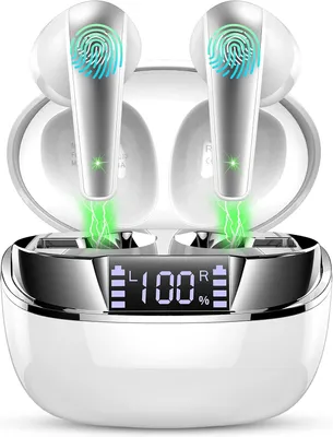 Produktbild von Kopfhörer mit Bluetooth 5.3, HiFi Stereo Kopfhörer, ENC Geräuschunterdrückung, USB-C Ohrhörer, LED-Anzeige, 47 Stunden Akkulaufzeit, IP7 Wasserdicht