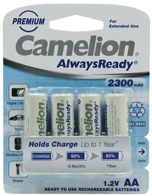 Obrázek produktu pro Camelion NH-AA2300ARBP4 Dobíjecí baterie AA nikl-metal hydrid (NiMH)
