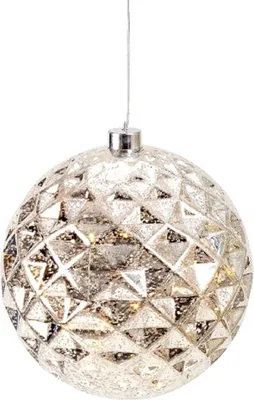 Produktbild von Weihnachtskugel LED leuchtend silber Ø 20 cm hängend